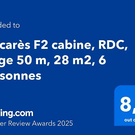 Barcares F2 Cabine, Rdc, 50 M, 28 M2, 6 Personnes Apartment *